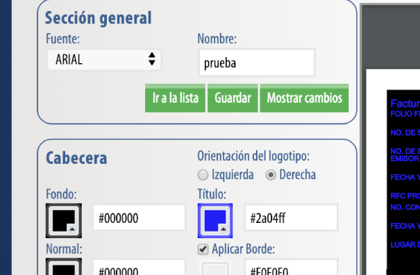Personalización portal FEL